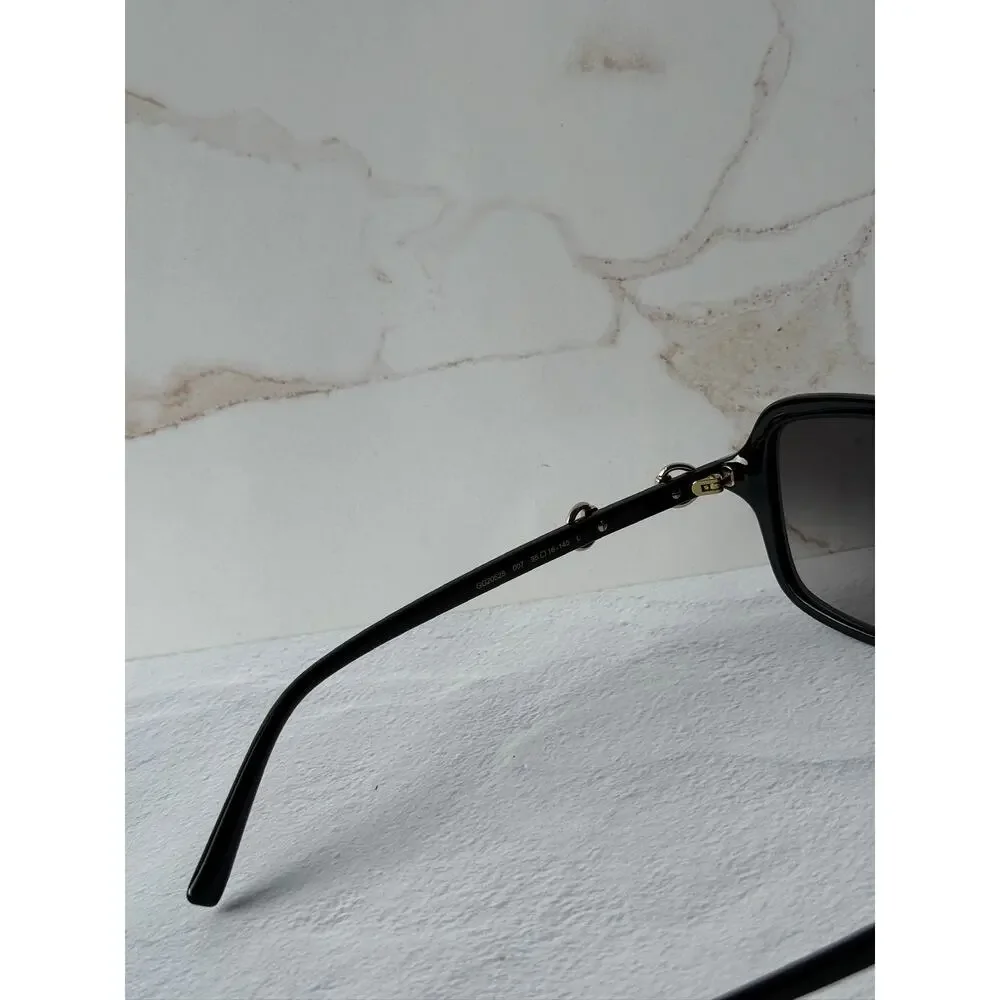 NEW Gucci GG2052S Black Gold Horsebit Aviator Sunglasses $515
